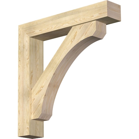 Ekena Millwork Legacy Block Rough Sawn Bracket w/ Offset Brace, Douglas Fir, 8"W x 44"D x 44"H BKT0806X44X44LEC05RDF